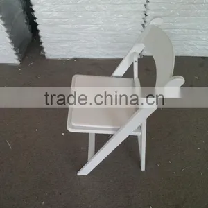 Wholesale White Resin Comfortable Design Outdoor Wood Folding Chair for Wedding thumbnail-2