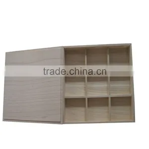 Wooden Tea Box With 9 Compartments thumbnail-1