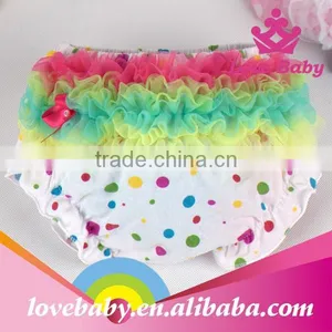 Wholesale New Desgin Cotton Cute Baby Ruffle Bloomer Baby Diaper Cover thumbnail-5
