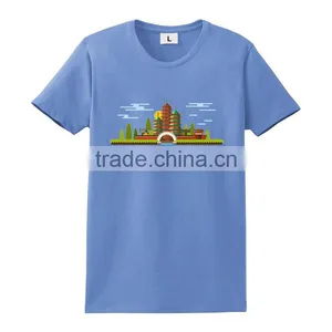 Rounded Hem 60% Cotton 40% Polyester Cheap Printing Muscle Fit t Shirt thumbnail-3