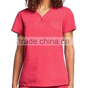 Colorful 2017 Custom Fashionable Scrub Top Nurse Hospital Uniforms Medical Scrubs Designs thumbnail-6