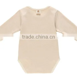Wholesale 100% Organic Cotton Baby Romper Solid Strip Pattern Baby Newborn Bodysuit thumbnail-4