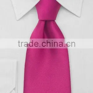 Solid Pink Polyester Ties thumbnail-1