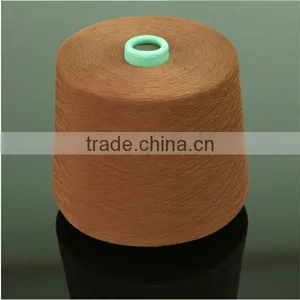 16-60s Ring Spun Virgin Dope Dyed Polyester Spun Yarn Factory in Wuhan thumbnail-3