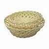 Round Storage Basket in Milk Yellow, Made of Plastic Rattan, Used for Packing and Storage thumbnail-1