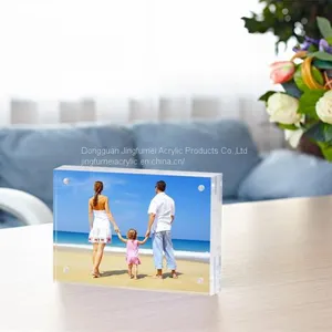2017 New Design Photo Display Stand Acrylic Photo Holder Floating Effect Picture Frame thumbnail-3