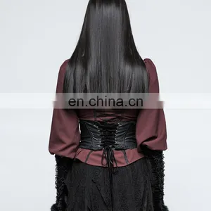 Pyon Pyon Gothic Lolita Black Girdle Underbust Corset LS-045 thumbnail-3