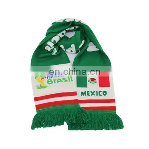 Best Selling Acrylic Knitted World Cup Football Scarf Knitting Pattern thumbnail-1