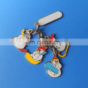 New Fancy Gifts Snowman Metal Key Strings Charms thumbnail-1