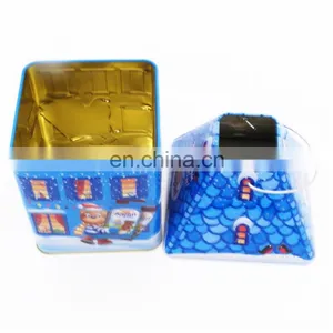 Fancy House Shape Christmas Gift Tin Box ,christmas Gift Packaging Tin Box thumbnail-2