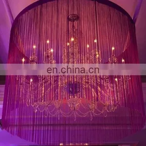 Red Romantic Restaurant Partition String Curtain thumbnail-2