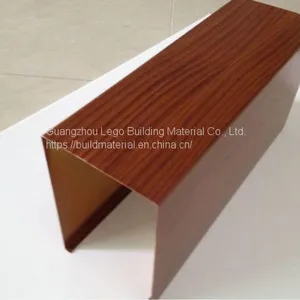 Restaurant Curtain Wall Aluminum Square Pass Champagne Gold Green Manufacturer thumbnail-2