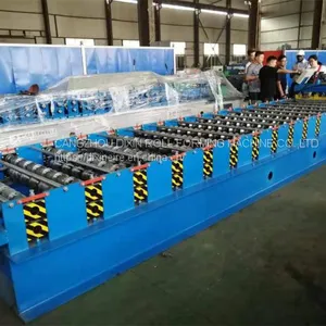 Color Steel Trapezoidal Metal Roofing Sheet Roll Forming Machine Design Manufacture thumbnail-5