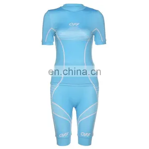 2020 New Arrivals Summer Women Shorts Styles Printed Bodycon Sets Ladies Fitness Yoga Suit thumbnail-5