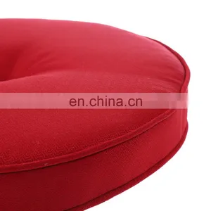 Home Decor Indoor/Outdoor Waterproof Solid Red Round Tufted Bistro Cushion With Ties thumbnail-4