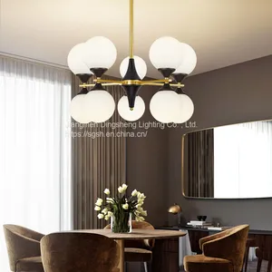 New Style All Copper Chandelier Personality Creative Ice Chandelier Crystal Lamp Household Chandelier Personality Restaurant Chandelier American Style Lamp thumbnail-4
