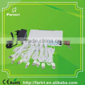 100% Secure For Retails Store Display Multi Phones Alarm Stand With 8 Ports Charger thumbnail-4