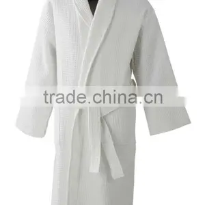 Finest Quality Waffle Cotton Bathrobe thumbnail-1