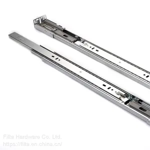 Full Extension 3 Fold Load Bearing Slide Rail Heavy Duty Slides Bottom Mount Ball Bearing Drawer Slide thumbnail-1