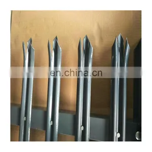 High Security Signal Base Station Powder Coated W Section Triple Pointed Metal Palisade Fence thumbnail-1