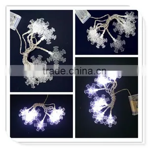 Fancy White Battery Snowflake Christmas Lights thumbnail-5
