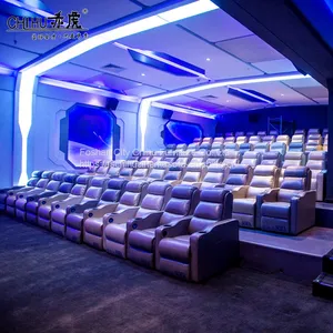 Luxury Vip Leather Electric Motor Cinema Room Theater Seating Reclining Sofa thumbnail-5