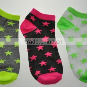 Girl Fluo Ankle Socks, Low Cut Socks. thumbnail-1