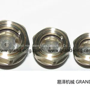 G Thread 3/8 INCH BSP Oil Sight Glass Brass Viewport Glass Window thumbnail-2