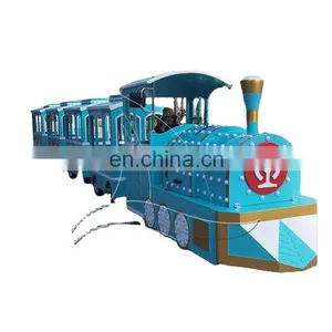 Christmas Carnival Games Small Backyard Electric Train Trackless Train for Sale thumbnail-1