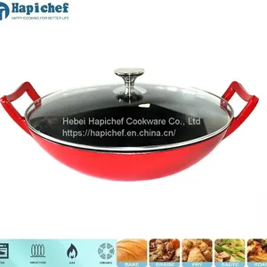 Amazon Hot Selling Kitchenware Cast Iron Wok thumbnail-1
