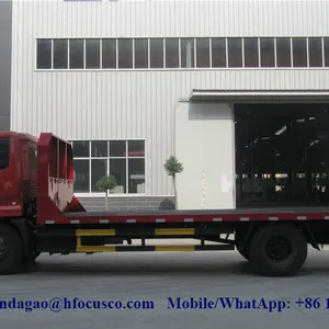 10 Ton Dongfeng Flatbed Truck For Excavator Transport thumbnail-1