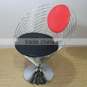 Unique Appearance Famous Design Wire Cone Chair With Soft Pad Replica Coffee/dining Chair thumbnail-3