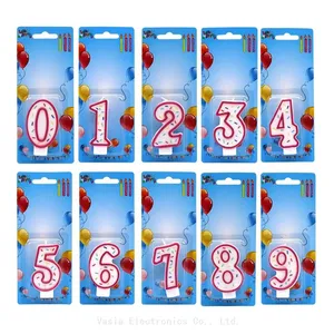Wholesale Numeric Birthday Candles - Colorful Metal Candles for Birthday Cakes! thumbnail-5