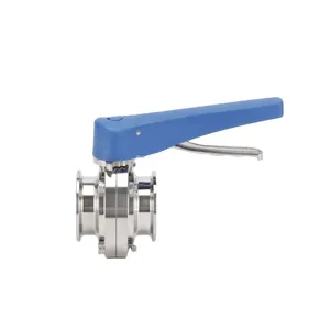 Fast Loading Open Hygienic Grade New Arrival Manual OEM High Quality Stainless Steel 304/316L Sanitary Duckbill Butterfly Valve thumbnail-5