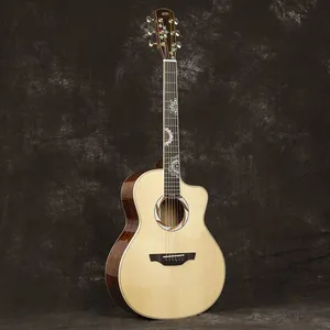 Otis High Quality Guitar Manufacturer All Solid Guitar 36Inch Glossy Spurce Top thumbnail-2