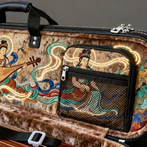 Dunhuang Flying Apsaras Embroidered Guzheng Case - Traditional Chinese Musical Instrument Storage and Transport Solution thumbnail-2