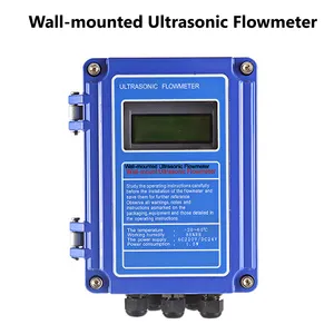 The External Clamp-on Ultrasonic Flowmeter BOS-3000B Wall-mounted Main Unit Can be Powered by 220V or 24VDC as an Option thumbnail-1