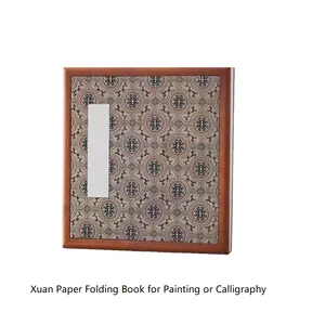 20*20cm Xuan Paper Raw Paper Handmade Watercolor Sumi-E Painting Calligraphy Paper Booklet Rosewood Box Set thumbnail-2