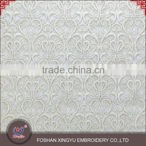 Fashion Lowest Price Wholesale 100% Golden Yarn Embroidery Designs Ladies Tops Gold Lace Fabric Quality Choice thumbnail-4