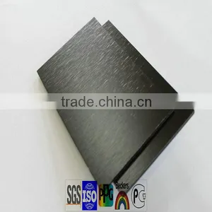 Hairline Black Brushed Aluminum Plastic Composite Panel thumbnail-1