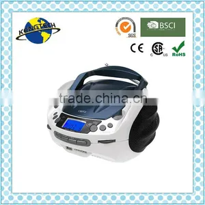 Hot Sale Stylish Sliver and Blue Avant-grade Portable CD Boombox USB Boombox Radio Boombox Handheld Boombox thumbnail-6