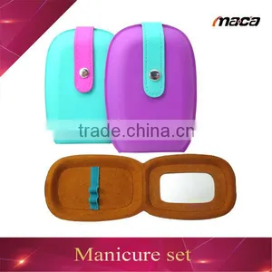 MS1709 Wholesale Fashion Pocket Mirror Manicure Sets in Plastic Cases thumbnail-1