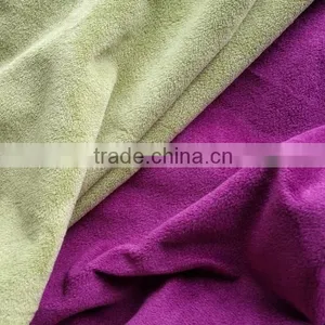 2015 New Fashion Cheap Polyester Plain Dyed Soft Velour Fabric For Upholstery And Garment thumbnail-1