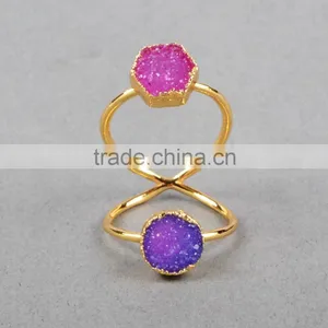 Full Finger Authentic Druzy Ring thumbnail-5