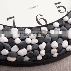 46cm Home Decorative Natural Cobblestone Wall Mounted Clock Mute thumbnail-5