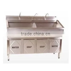 STM - 162 Surgical Scrub Sink - Double Stainless Steel Furniture , Hospital Fourniture thumbnail-1