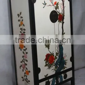 Chinese Antique Painted Two Door Two Drawer Cabinet thumbnail-1
