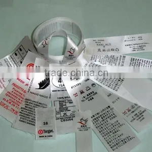 Fashionable and Durable Satin Ribbon Care and Size Printed Labels thumbnail-1