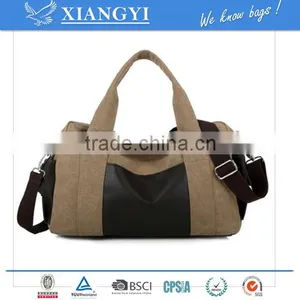 Men's Vintage Canvas Leather Vintage Travel Satchel Messenger Tote Fashion Bag New Design in 2016 thumbnail-1