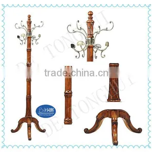 Fashional Redwood Rubber Wooden Hanger Stand S-11# thumbnail-2